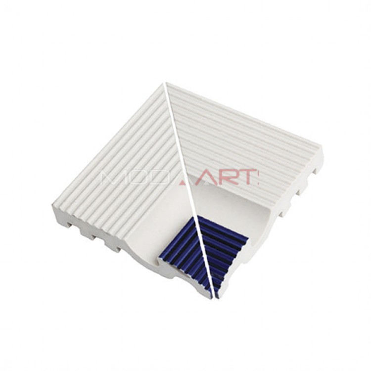 Tutamak Çizgili 12x12cm İç Köşe Kobalt